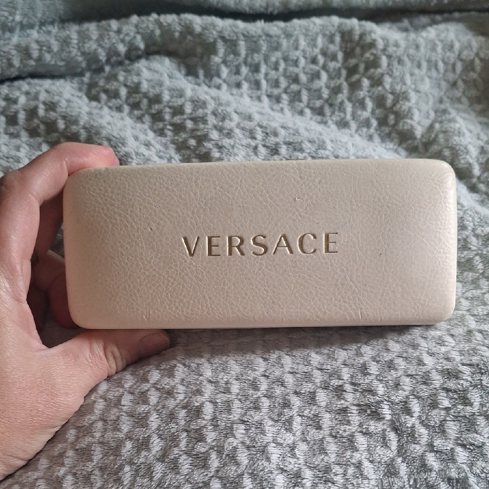 Versace Beige Eyeglass Case